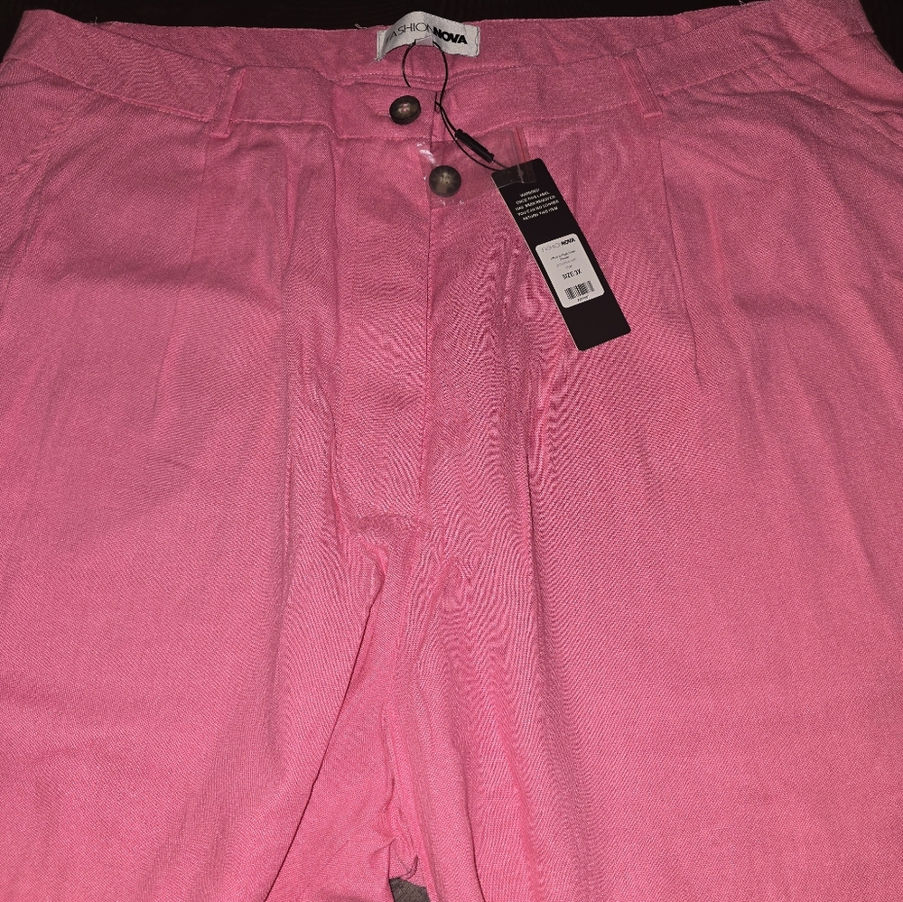 Office to Flight Linen Trouser - Pink